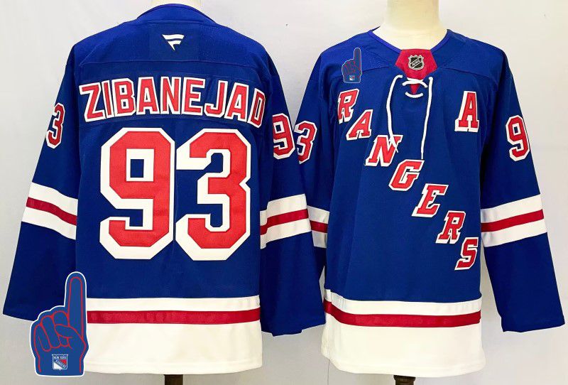 Men New York Rangers #93 Zibanejad Blue Fanatics 2025 NHL Jersey style 2->new york rangers->NHL Jersey